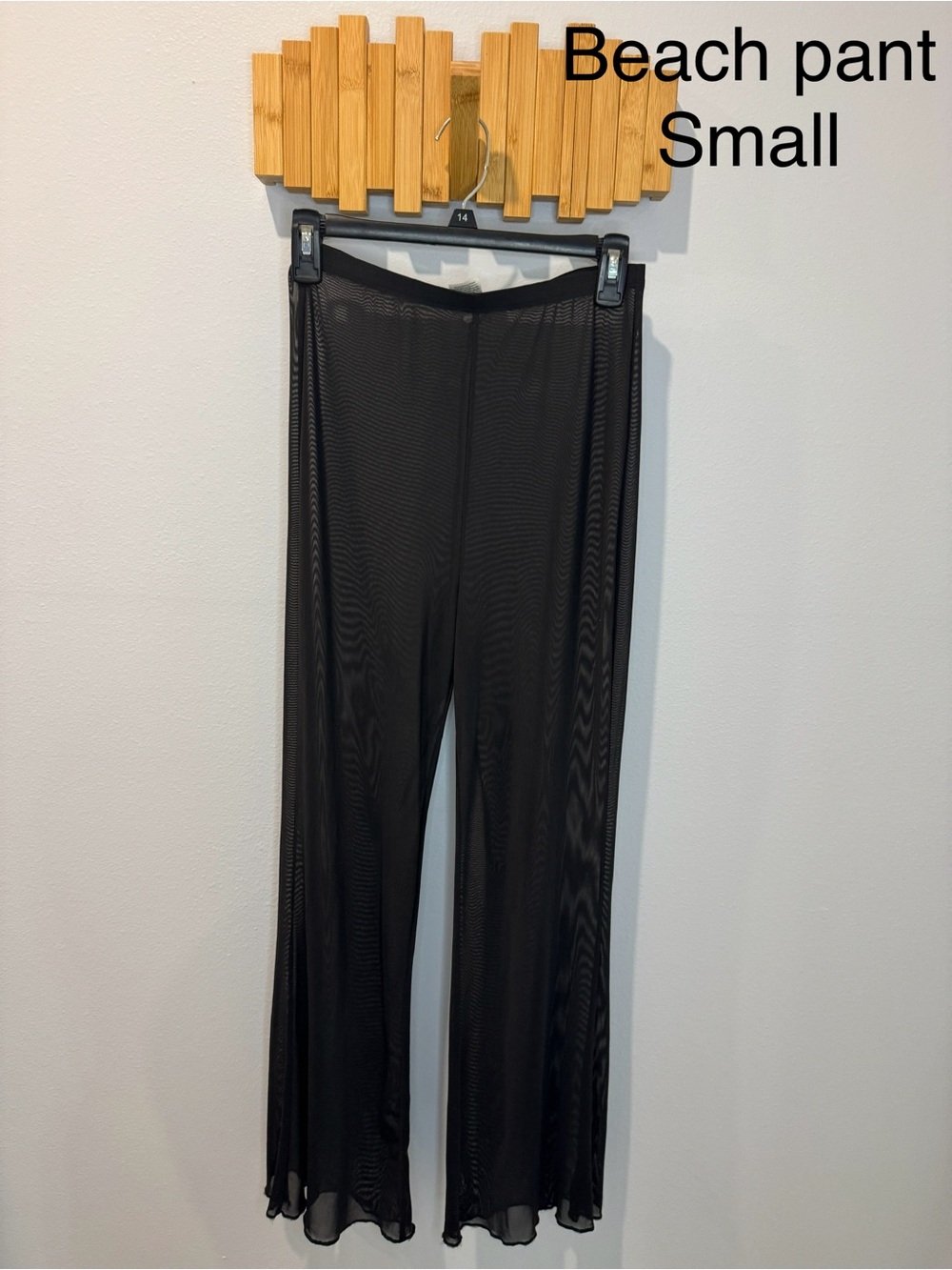 wild fable Black Sheer Beach Pants Coverup